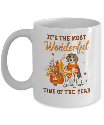 Beagle Autumn It's The Most Wonderful Time Of The Year Mug Coffee Mug | Teecentury.com
