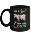 Just A Girl Who Loves Cows Cute Cow Lover Mug Coffee Mug | Teecentury.com
