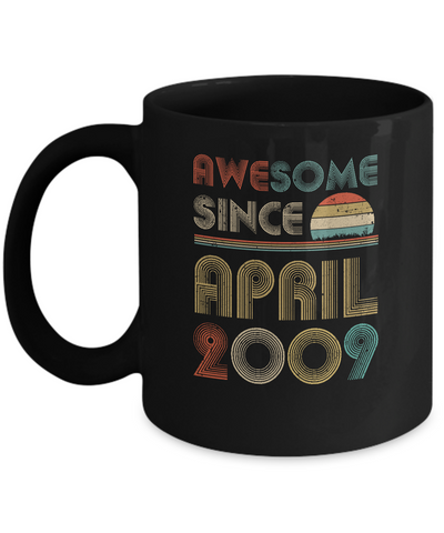 Awesome Since April 2009 Vintage 13th Birthday Gifts Mug Coffee Mug | Teecentury.com