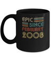 Epic Since February 2008 Vintage 14th Birthday Gifts Mug Coffee Mug | Teecentury.com