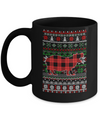Hippo Red Plaid Ugly Christmas Sweater Funny Gifts Mug Coffee Mug | Teecentury.com