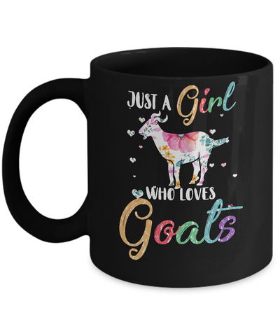 Just A Girl Who Loves Goats Cute Goat Lover Mug Coffee Mug | Teecentury.com