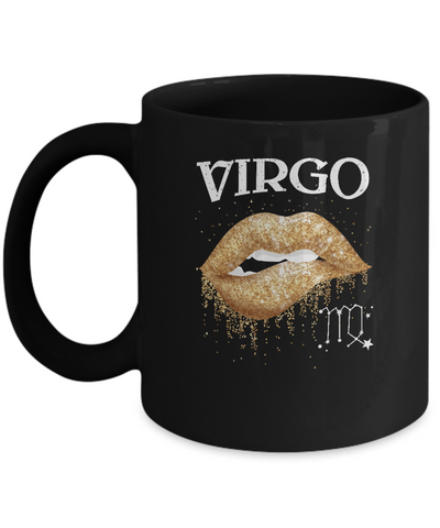 Virgo Zodiac August September Birthday Gift Golden Lipstick Mug Coffee Mug | Teecentury.com