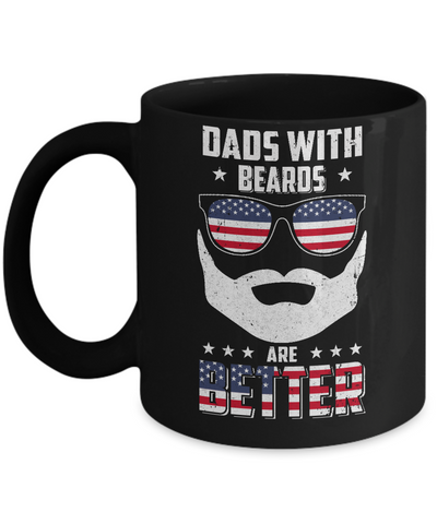 Dads With Beards Are Better American Flag Fathers Day Mug Coffee Mug | Teecentury.com