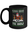 Flossing Through The Snow Santa Ugly Christmas Sweater Mug Coffee Mug | Teecentury.com