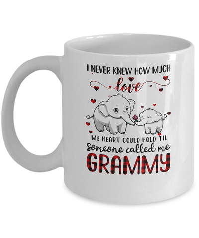 Someone Called Me Grammy Elephant Red Plaid Mother's Day Mug Coffee Mug | Teecentury.com