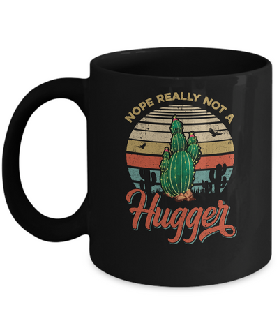 Vintage Cactus Nope Really Not A Hugger Gift Mug Coffee Mug | Teecentury.com