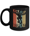 Kick Flip Skateboarding Repeat Vintage Skate Mug Coffee Mug | Teecentury.com