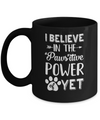 Believe In The Pawsitive Power Of Yet Paw Funny Cat Dog Gift Mug Coffee Mug | Teecentury.com