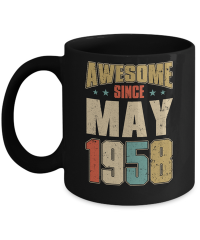 Vintage Retro Awesome Since May 1958 64th Birthday Mug Coffee Mug | Teecentury.com