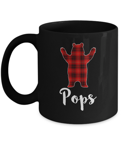 Red Pops Bear Buffalo Plaid Family Christmas Pajamas Mug Coffee Mug | Teecentury.com
