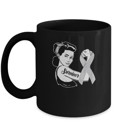 We Can Cure It Grey Brain Cancer Awareness Survivor Mug Coffee Mug | Teecentury.com
