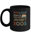 Awesome Since January 2005 Vintage 17th Birthday Gifts Mug Coffee Mug | Teecentury.com
