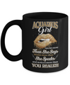 Aquarius Girl Knows More Than She Says January February Birthday Mug Coffee Mug | Teecentury.com