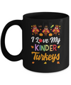 I Love My Kinder Turkeys Pumpkin Student School Teacher Mug Coffee Mug | Teecentury.com