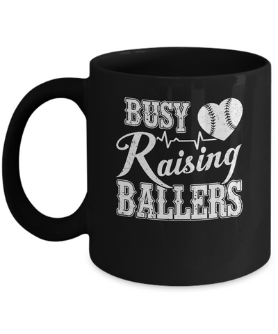 Busy Raising Ballers Baseball Mug Coffee Mug | Teecentury.com