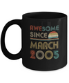 Awesome Since March 2005 Vintage 17th Birthday Gifts Mug Coffee Mug | Teecentury.com