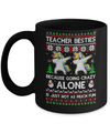 Unicorn Dabbing Teacher Besties Ugly Christmas Sweater Mug Coffee Mug | Teecentury.com
