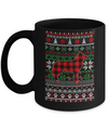 Siberian Husky Red Plaid Ugly Christmas Sweater Gifts Mug Coffee Mug | Teecentury.com