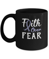 Stomach Cancer Awareness Periwinkle Faith Over Fear Mug Coffee Mug | Teecentury.com