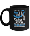 I Wear Blue And Gray For My Daughter Diabetes Awareness Mug Coffee Mug | Teecentury.com