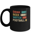 Vintage Drink Beer Watch Football For Gameday Mug Coffee Mug | Teecentury.com