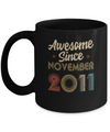 Awesome Since November 2011 Vintage 11th Birthday Gifts Mug Coffee Mug | Teecentury.com