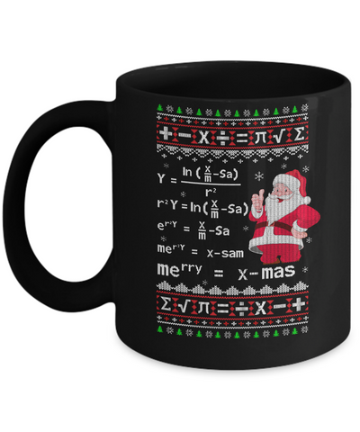 Funny Merry Xmas In Math Ugly Christmas Sweater Mug Coffee Mug | Teecentury.com