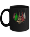 Merry Christmas Tree Leopard Buffalo Plaid Xmas Gifts Mug Coffee Mug | Teecentury.com