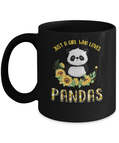 Just A Girl Who Loves Pandas And Sunflowers Mug Coffee Mug | Teecentury.com