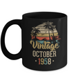 Retro Classic Vintage October 1958 64th Birthday Gift Mug Coffee Mug | Teecentury.com