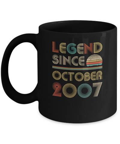 Legend Since October 2007 Vintage 15th Birthday Gifts Mug Coffee Mug | Teecentury.com