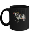 Funny Cow Reindeer Christmas Lights Pajama Mug Coffee Mug | Teecentury.com