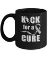 Kick For A Cure Soccer Gray Brain Cancer, Diabetes Awareness Mug Coffee Mug | Teecentury.com