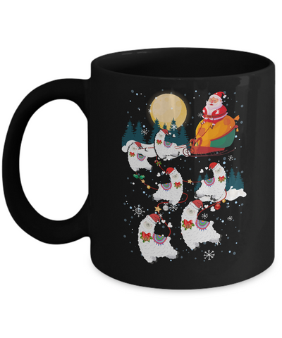 Funny Christmas Llama Alpaca Reindeer Lover Santa Gift Mug Coffee Mug | Teecentury.com