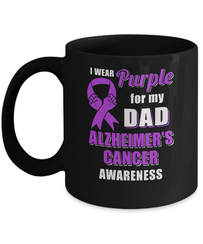 I Wear Purple For My Dad Alzheimer's Awareness Son Daughter Mug Coffee Mug | Teecentury.com