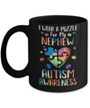 I Wear A Puzzle For My Nephew Autism Awareness Mug Coffee Mug | Teecentury.com