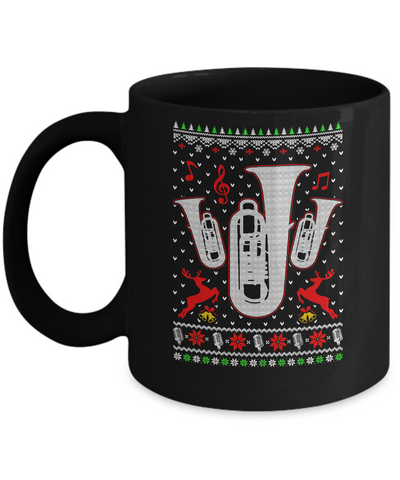 Santa Tuba Ugly Christmas Sweater Gifts Mug Coffee Mug | Teecentury.com
