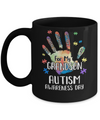 Support Autism Awareness For My Grandson Puzzle Gift Mug Coffee Mug | Teecentury.com