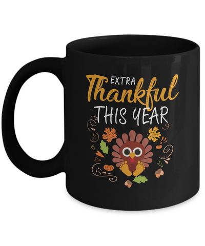 Thankful Pregnancy Mom Turkey Thanksgiving Mug Coffee Mug | Teecentury.com