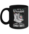 Just A Woman Who Wore Combat Boots Veteran Mug Coffee Mug | Teecentury.com