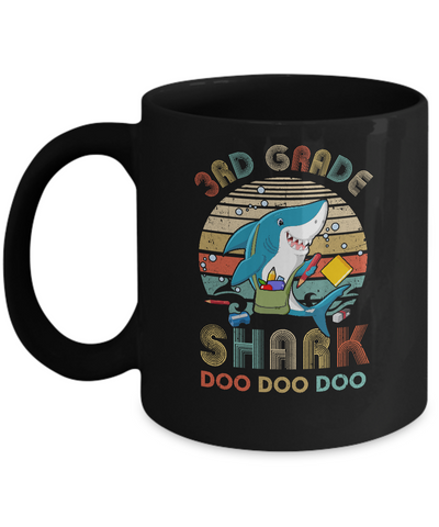 3rd Grade Shark Doo Doo Doo Funny Back To School Mug Coffee Mug | Teecentury.com