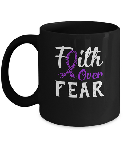 Alzheimer's Lupus Awareness Purple Faith Over Fear Mug Coffee Mug | Teecentury.com