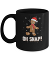 Oh Snap Funny Gingerbread Man Cute Christmas Mug Coffee Mug | Teecentury.com
