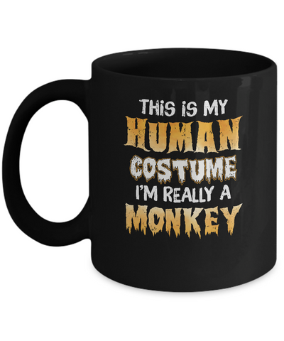 This Is My Human Costume Monkey Halloween Mug Coffee Mug | Teecentury.com