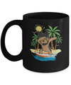 Summer Vacation Dabbing Yorkie Surfing Surfboard Gift Mug Coffee Mug | Teecentury.com