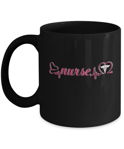 Nurse Heartbeat Nursing Passionate Mug Coffee Mug | Teecentury.com