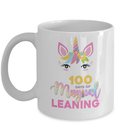 100 Days Of Magical Leaning School Unicorn Girl Gift Mug Coffee Mug | Teecentury.com