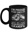 Proud Of Many Things In Life Nothing Beats Being A Grandpa Mug Coffee Mug | Teecentury.com