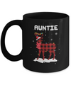 Auntie Deer Red Plaid Christmas Family Matching Pajamas Mug Coffee Mug | Teecentury.com